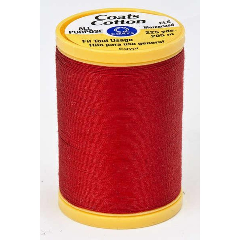 Coats Cotton Sewing Thread 225yds Red – S9702250