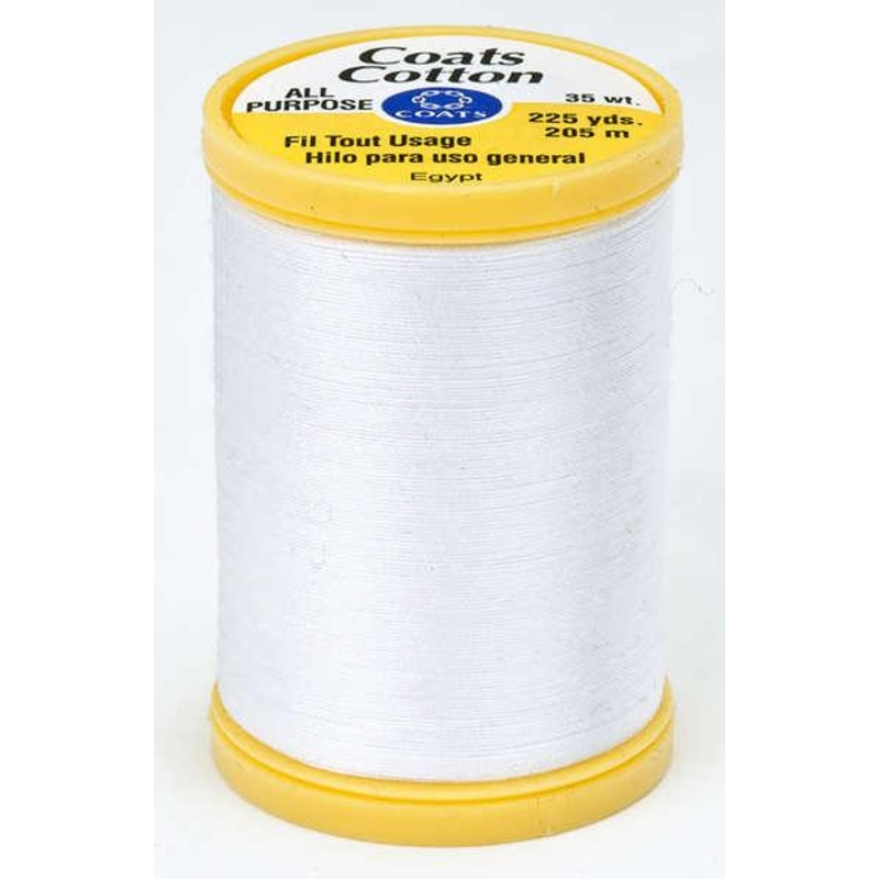 Coats Cotton Sewing Thread 225yds White – S9700100