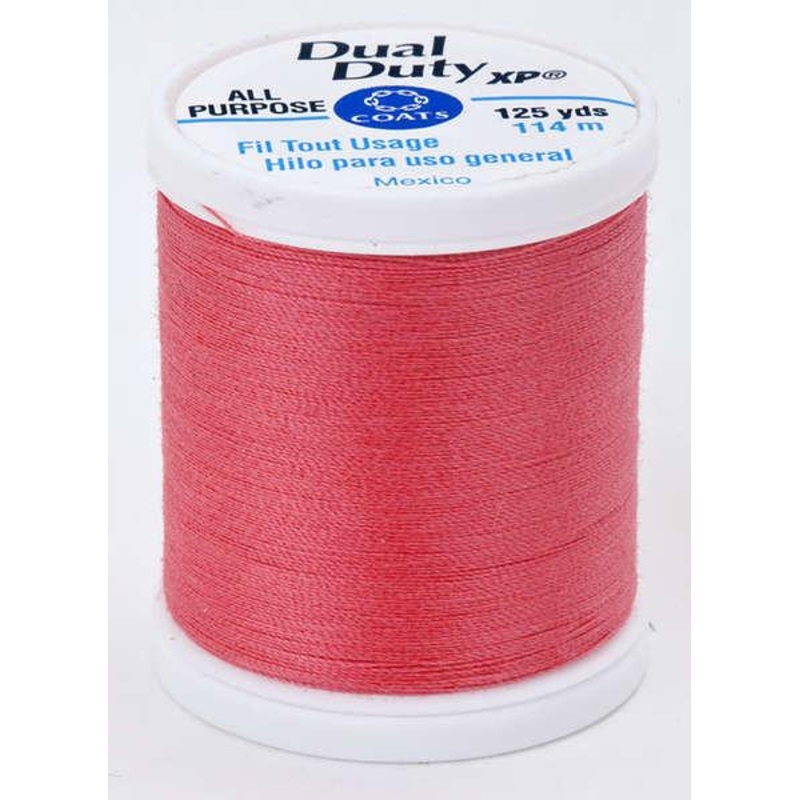 Coats Dual Duty XP Polyester Thread 125yds Bright Coral – S9009218