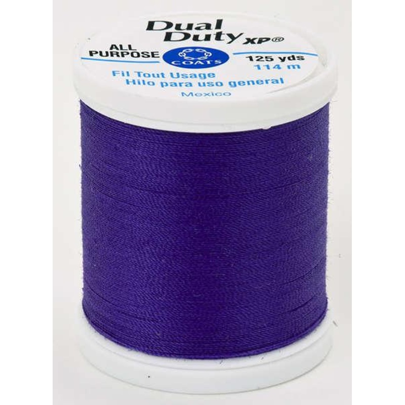 Coats Dual Duty XP Polyester Thread 125yds Bright Dark Purple – S9009238