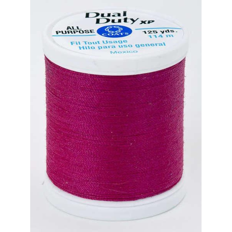 Coats Dual Duty XP Polyester Thread 125yds Bright Fuchsia – S9009215