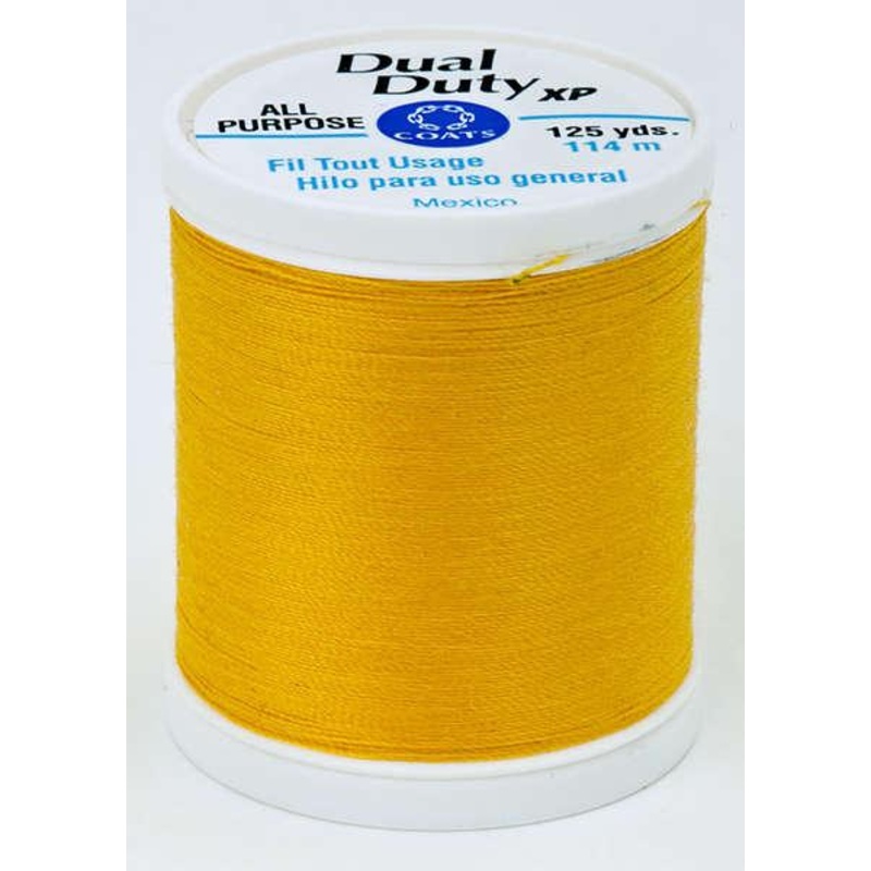 Coats Dual Duty XP Polyester Thread 125yds Bright Gold – S9009274