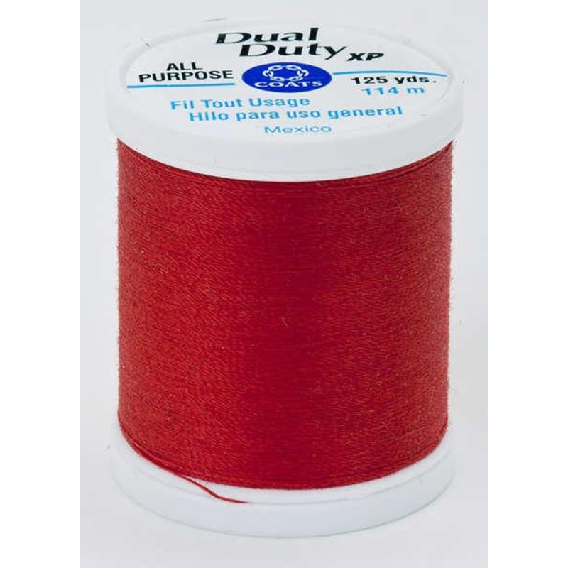 Coats Dual Duty XP Polyester Thread 125yds Bright Red – S9009225
