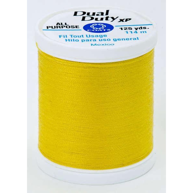 Coats Dual Duty XP Polyester Thread 125yds Bright Sun Yellow – S9009272