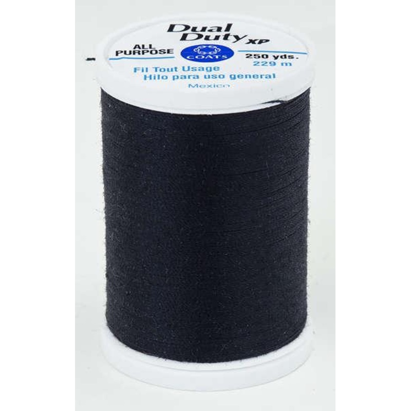Coats Dual Duty XP Polyester Thread 250yds Black – S9100900
