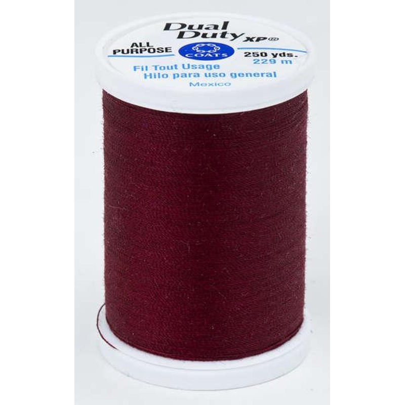 Coats Dual Duty XP Polyester Thread 250yds Dark Red – S9102900