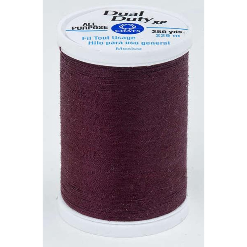 Coats Dual Duty XP Polyester Thread 250yds Maroon – S9102980