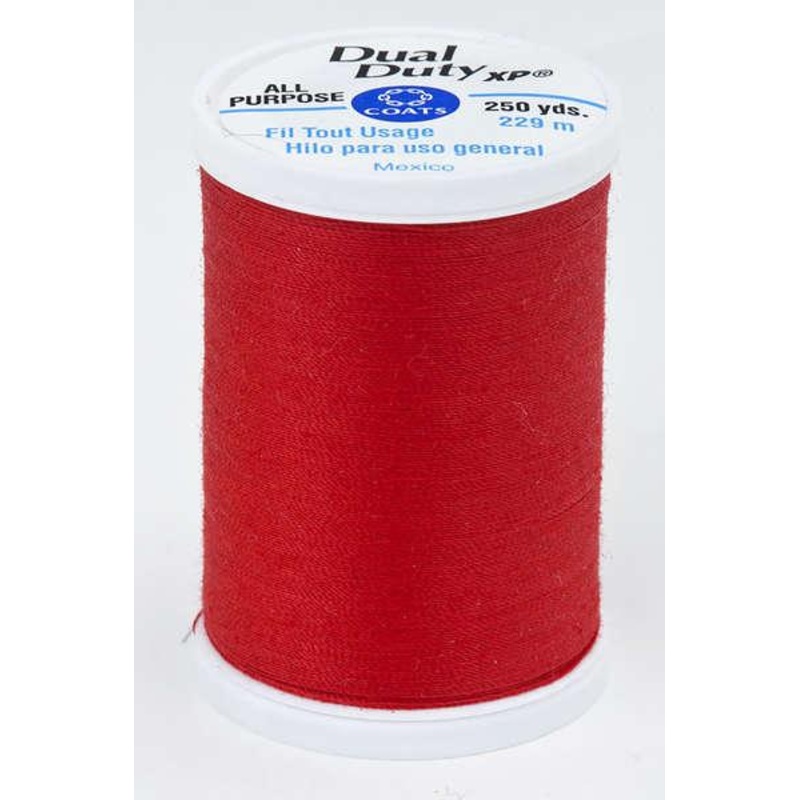 Coats Dual Duty XP Polyester Thread 250yds Red Geranium – S9102170
