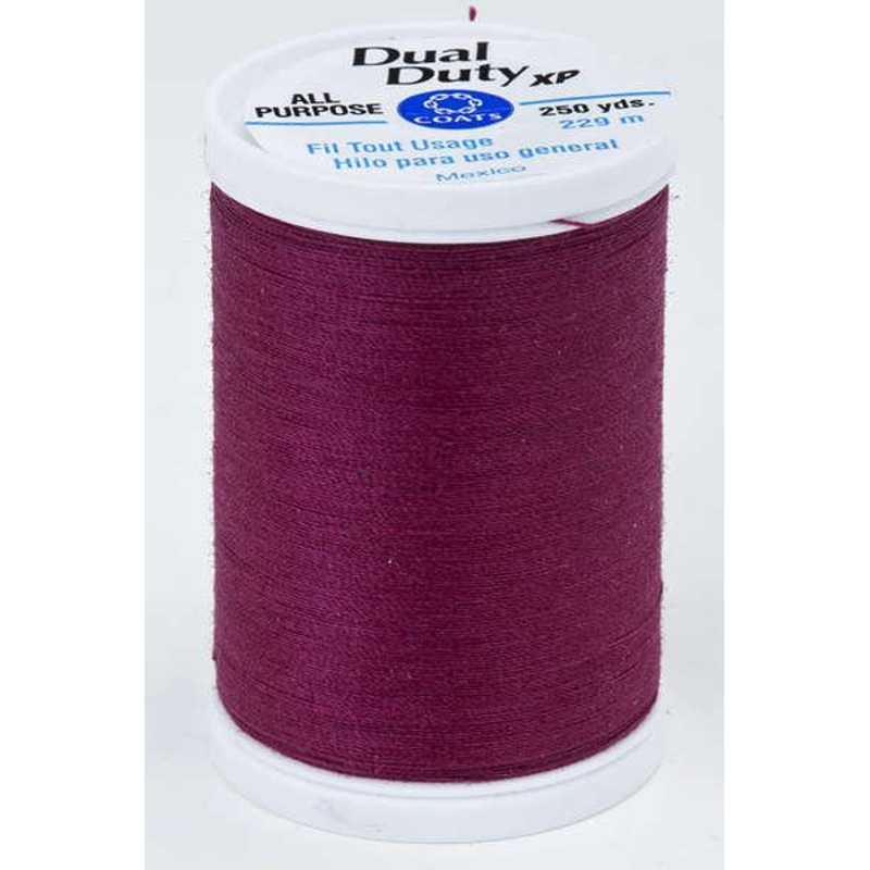 Coats Dual Duty XP Polyester Thread 250yds Red Plum – S9103090