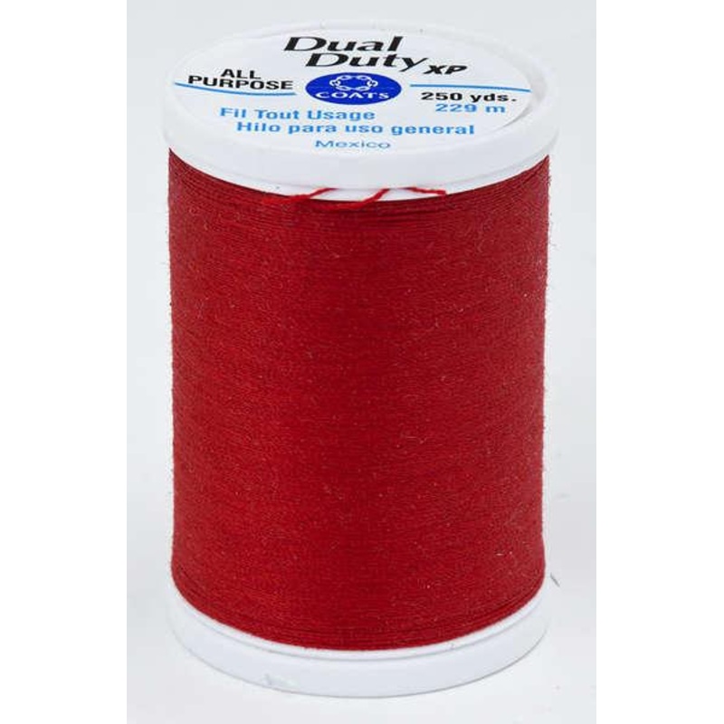 Coats Dual Duty XP Polyester Thread 250yds Red – S9102250