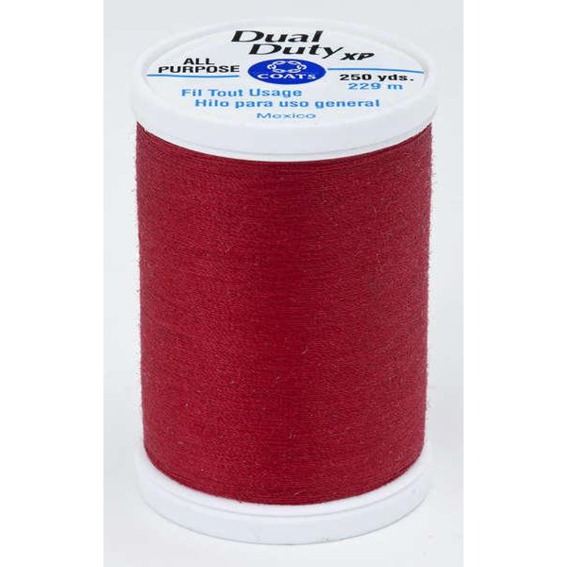Coats Dual Duty XP Polyester Thread 250yds Scarlet – S9102780