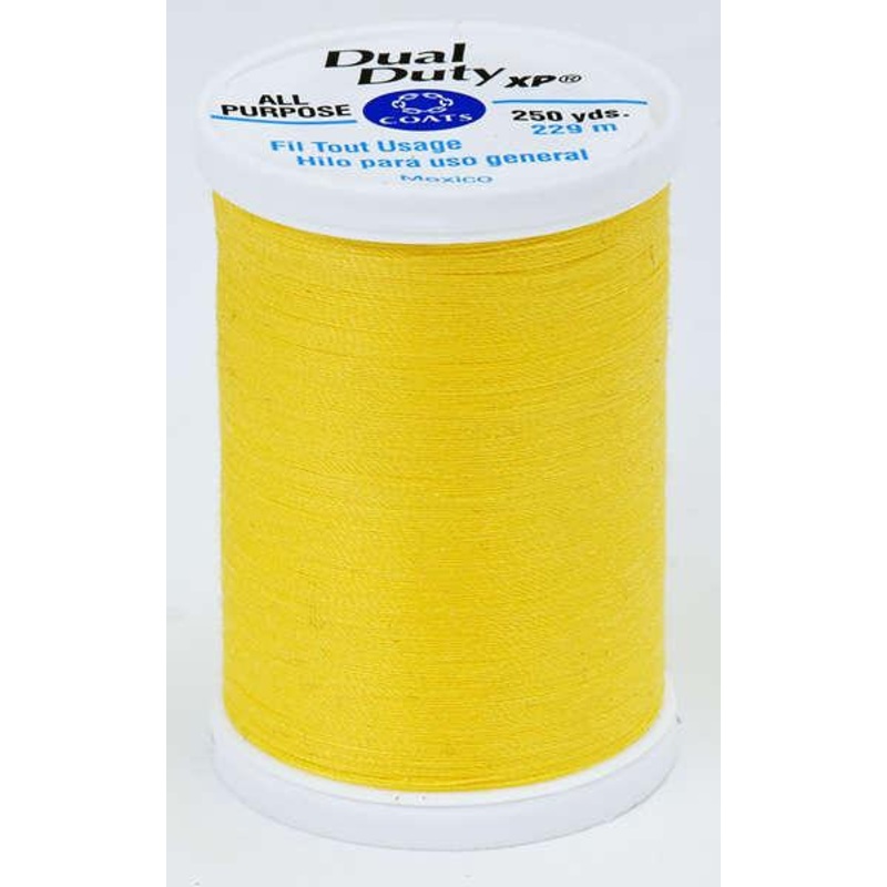 Coats Dual Duty XP Polyester Thread 250yds Sun Yellow – S9107250