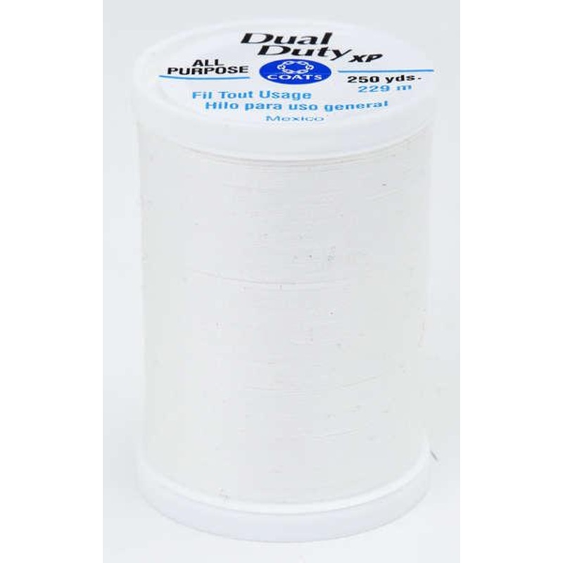 Coats Dual Duty XP Polyester Thread 250yds Winter White – S9100150