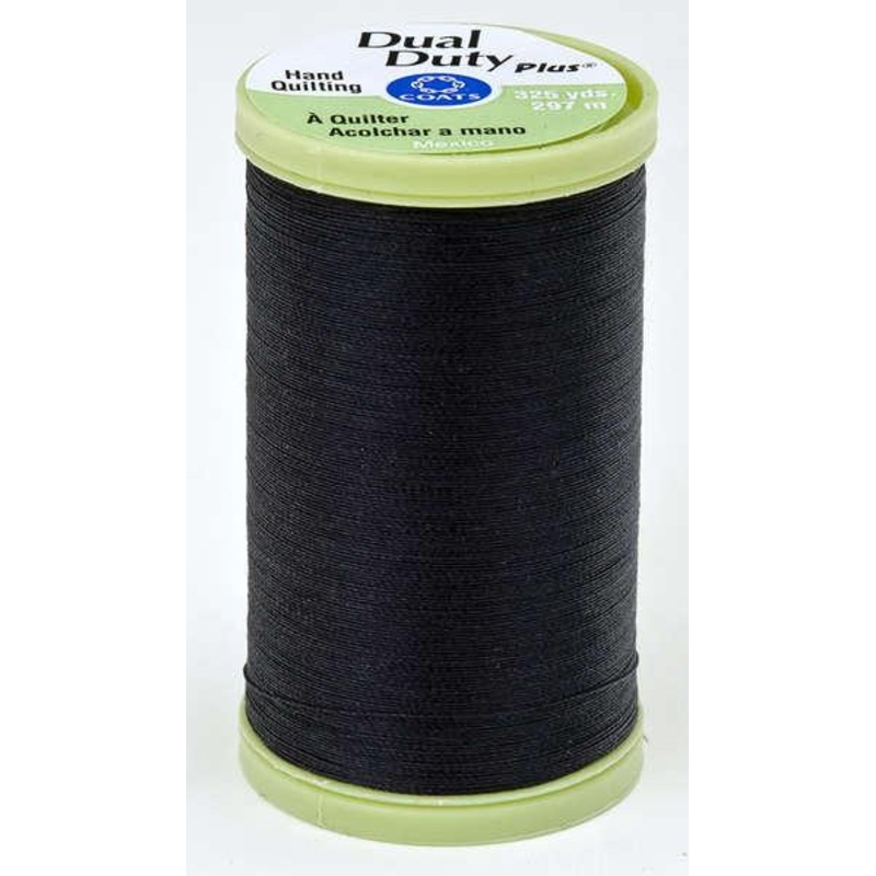 Dual Duty Plus Hand Quilting Thread 325 yds Black – S960-0900