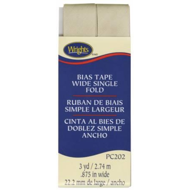 Wide Single Fold Bias Tape Khaki-  117202097