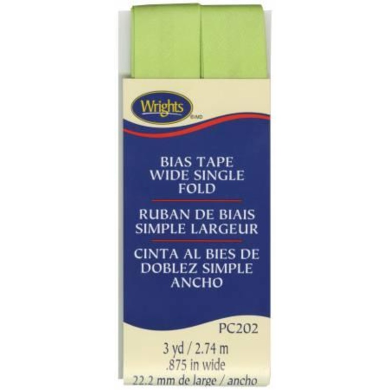 Wide Single Fold Bias Tape Lime Green-  117202628