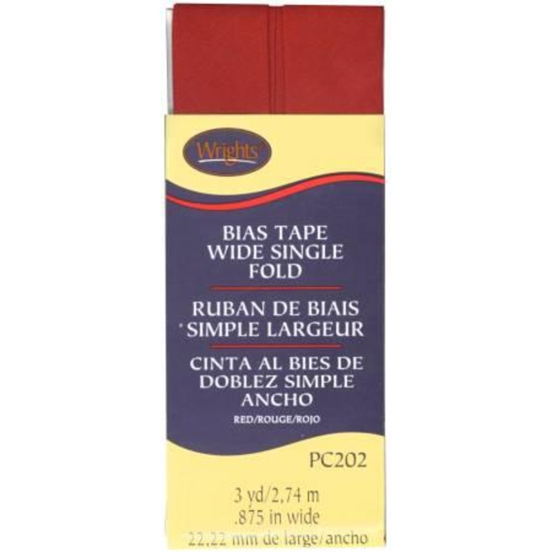 Wide Single Fold Bias Tape Red-  117202065