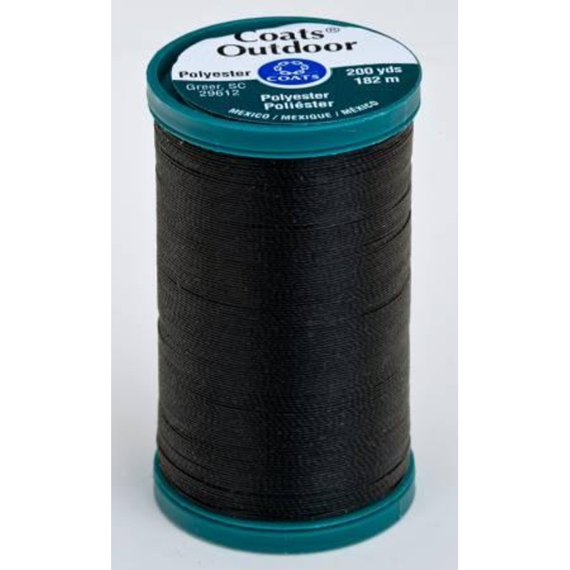 Coats Outdoor Poly 200yds Black S9710900