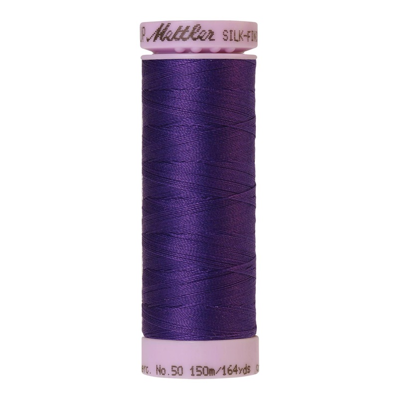 Silk-Finish Iris Blue 50wt 150M Solid Cotton Thread