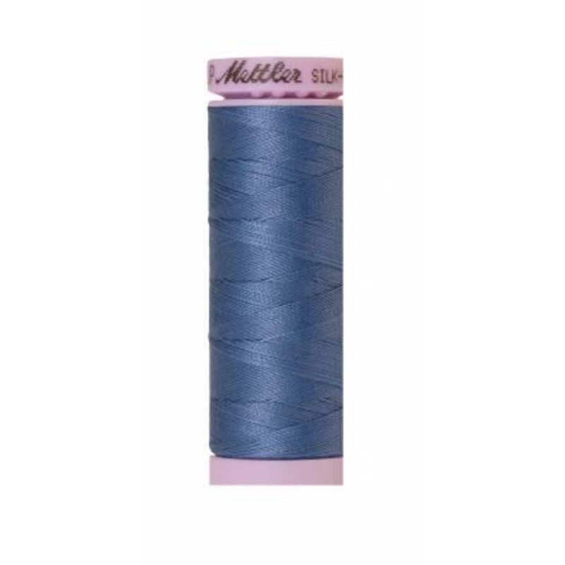 Silk-Finish Smoky Blue 50wt 150M Solid Cotton Thread
