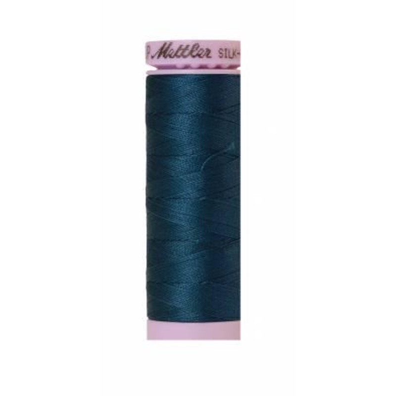 Silk-Finish Tartan Blue 50wt 150M Solid Cotton Thread