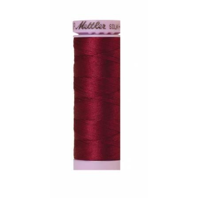 Silk-Finish Pomegranate 50wt 150M Solid Cotton Thread