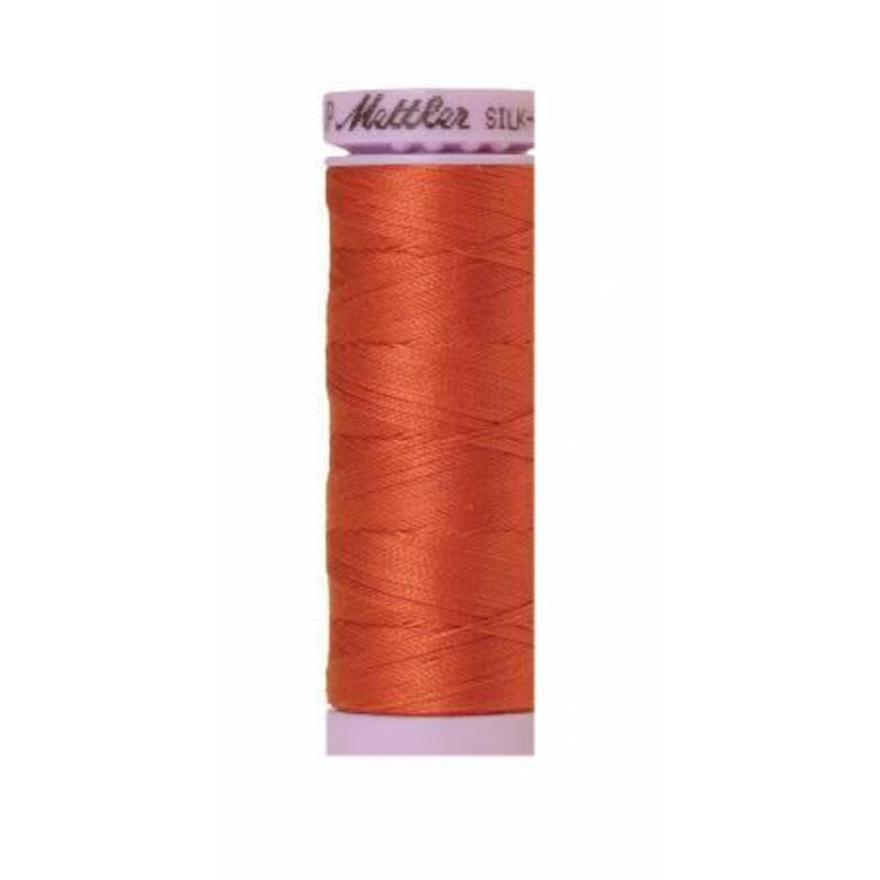 Silk-Finish Reddish Ocher 50wt 150M Solid Cotton Thread