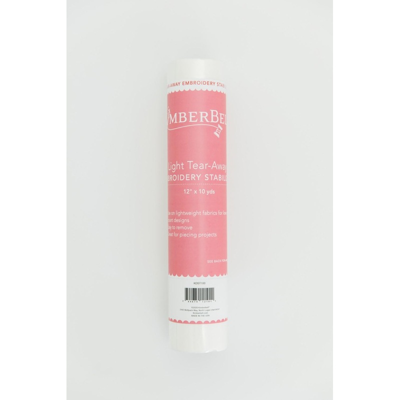 Kimberbell Embroidery Stabilizer-Light Tear-Away 12″x10yds KDST100