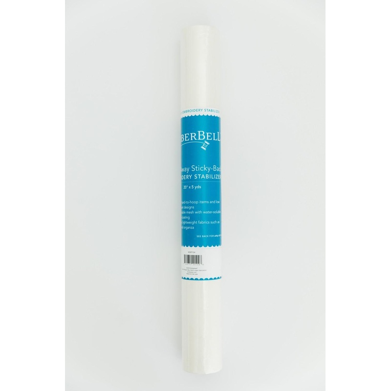 Kimberbell Embroidery Stabilizer-Wash-Away Sticky-Back 20″x5yds KDST124