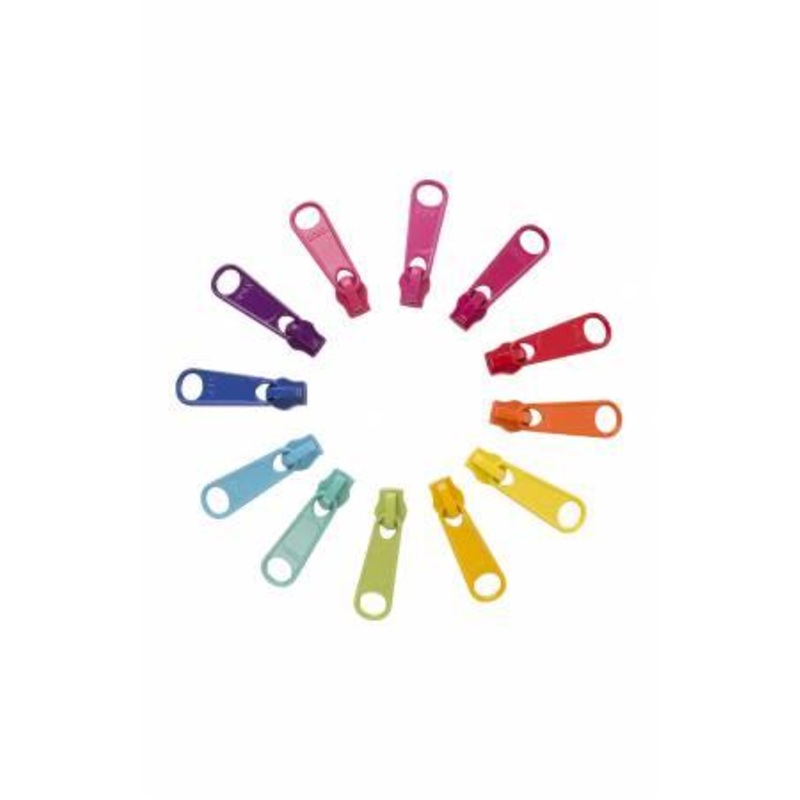 Zipper Pull Set 12pc #4.5-Brights ZIPULL-BRT12