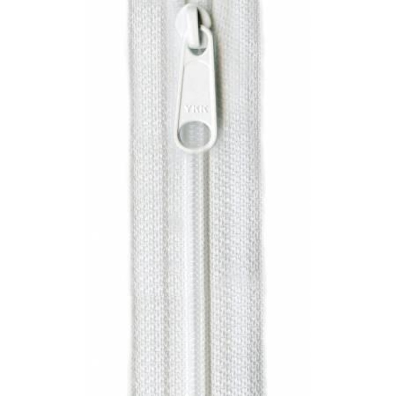 Ziplon Closed Bottom Zipper 9″ – White – 04-09501