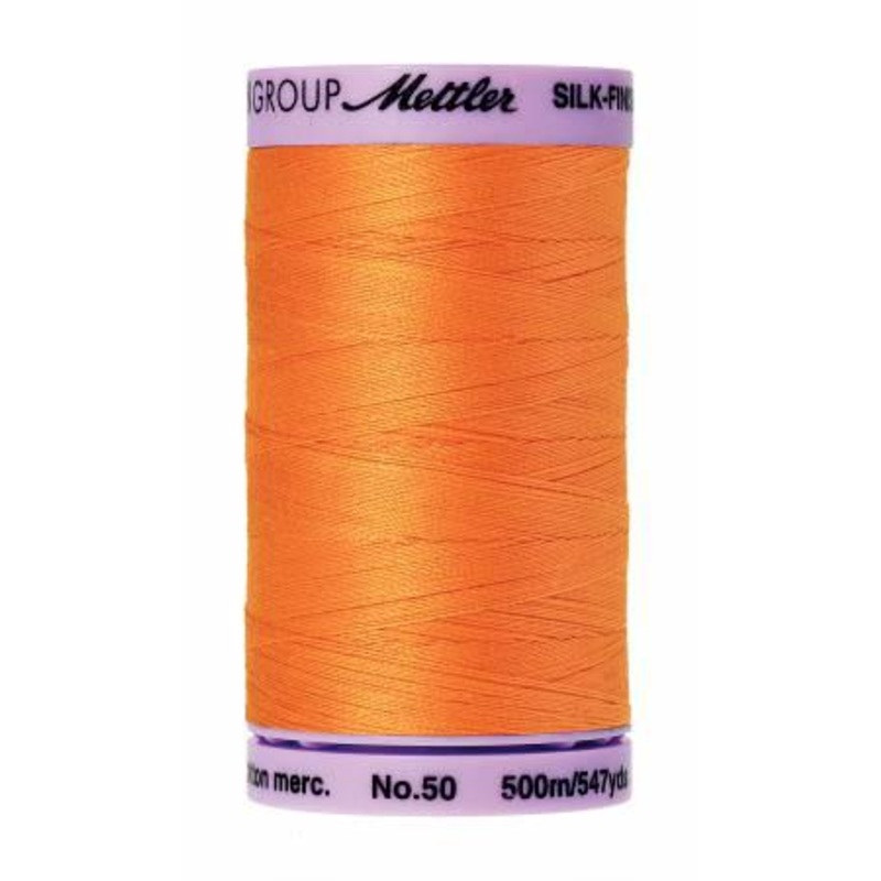 Silk-Finish Pumpkin50wt 500M Solid Cotton Thread