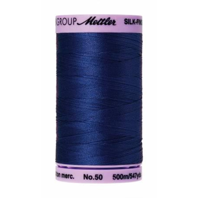 Silk-Finish Royal Blue50wt 500M Solid Cotton Thread