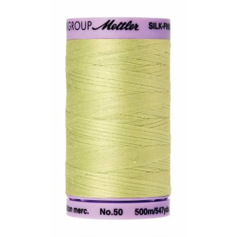 Silk-Finish Spring Green50wt 500M Solid Cotton Thread