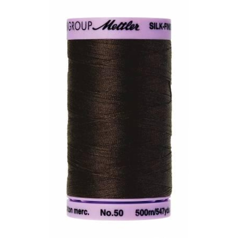 Silk-Finish Very Dark Brown50wt 500M Solid Cotton Thread