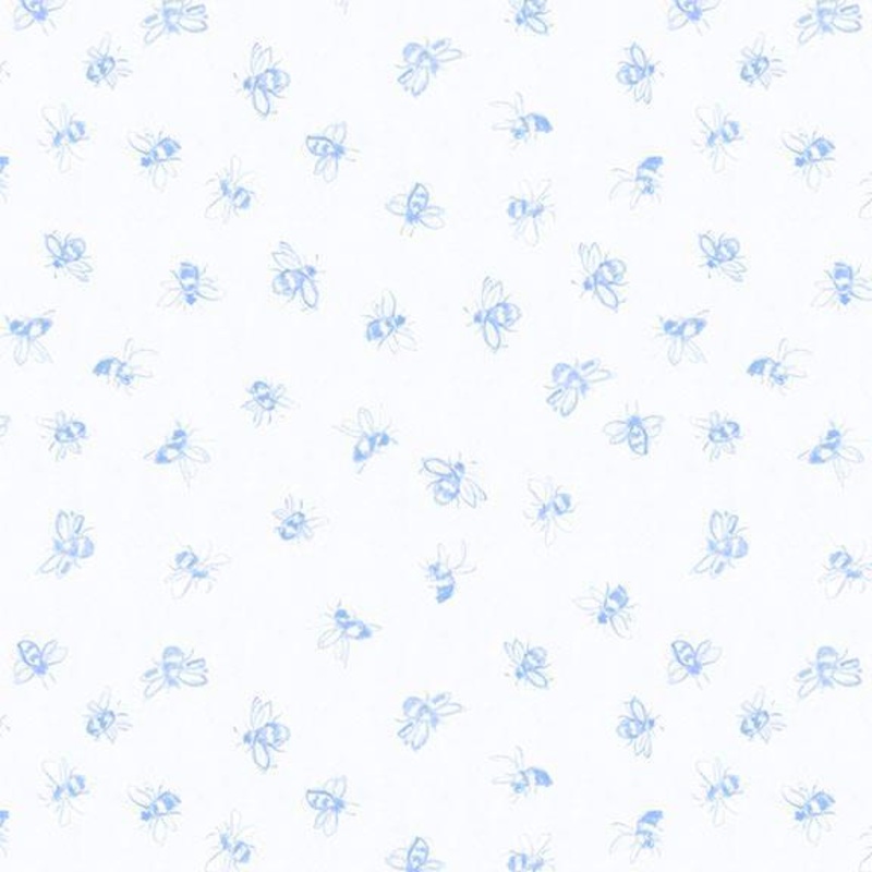 Amalfi Coast-Bees White/Blue W105-007-055