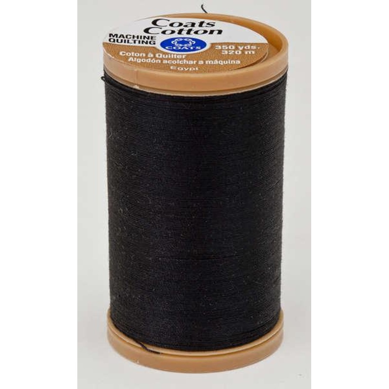 Coats Cotton Machine Quilting Thread 350 yds Black S9750900
