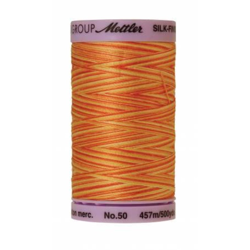 Silk-Finish Orange Ana 50wt 500M Variegated Cotton Thread