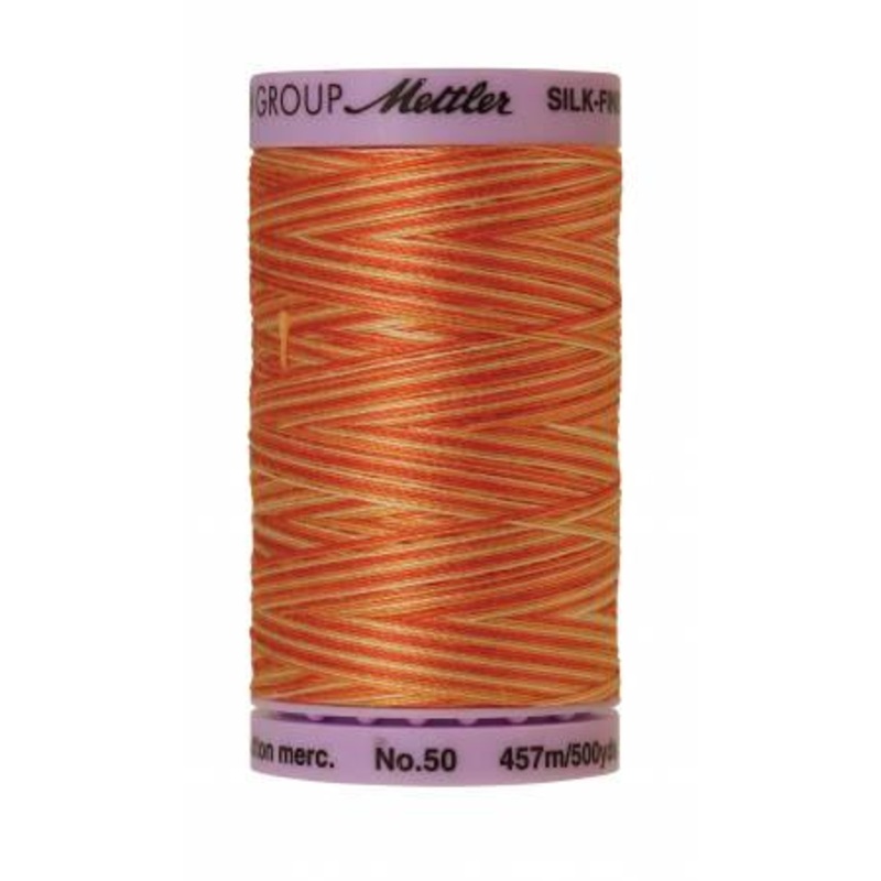 Silk-Finish Rust Ombre 50wt 500M Variegated Cotton Thread