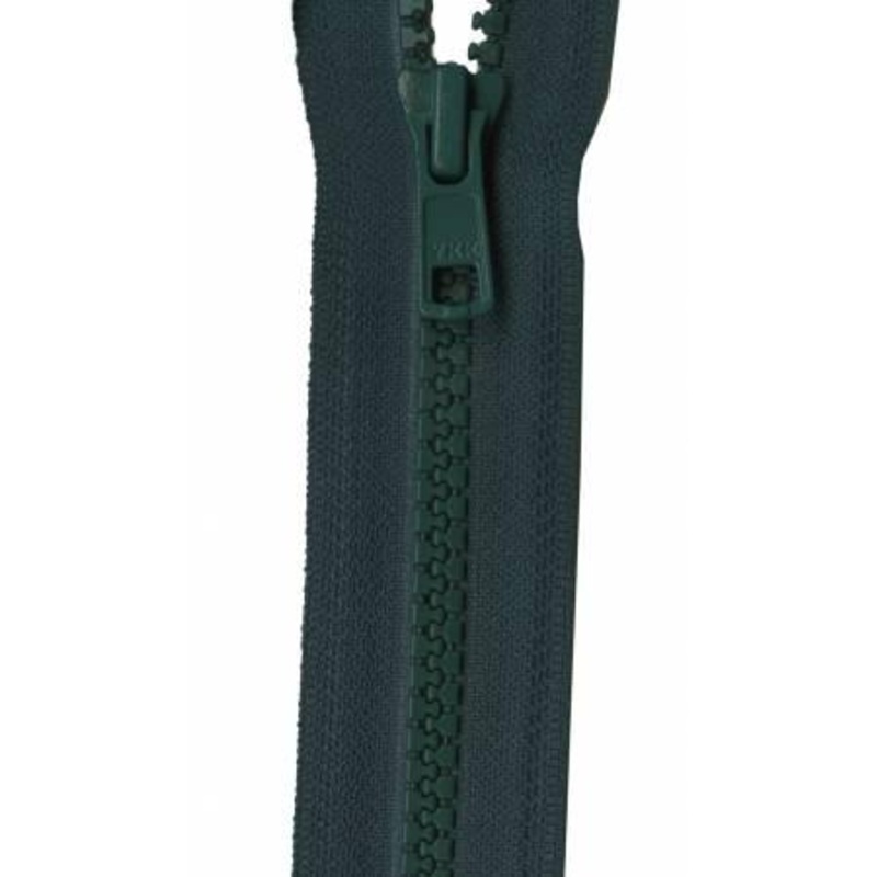 Vislon 1-Way Separating Zipper 14in Dark Green VSP14-530