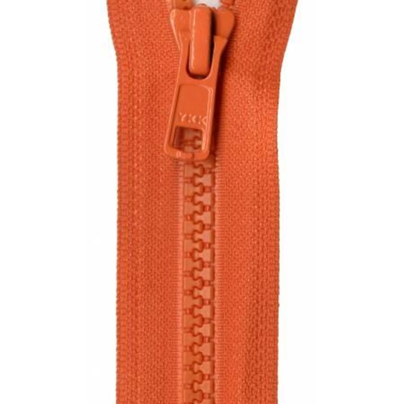 Vislon 1-Way Separating Zipper 28in Burnt Orange VSP28-523