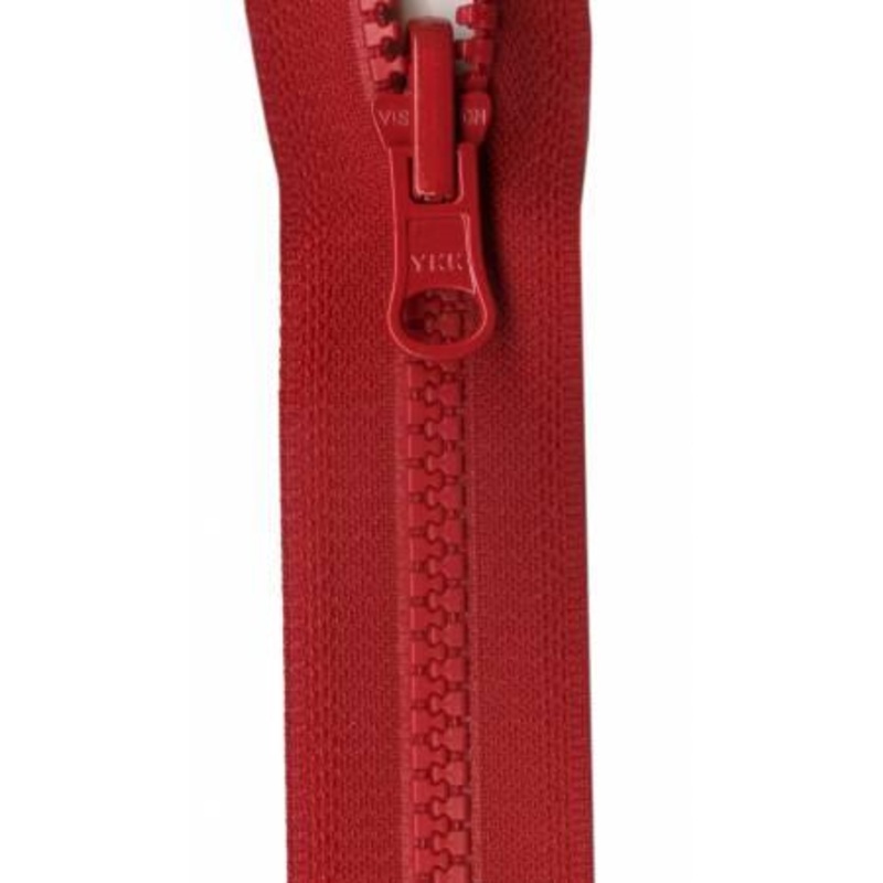 Vislon Reversible Separating Zipper 30in Red VRS30-519