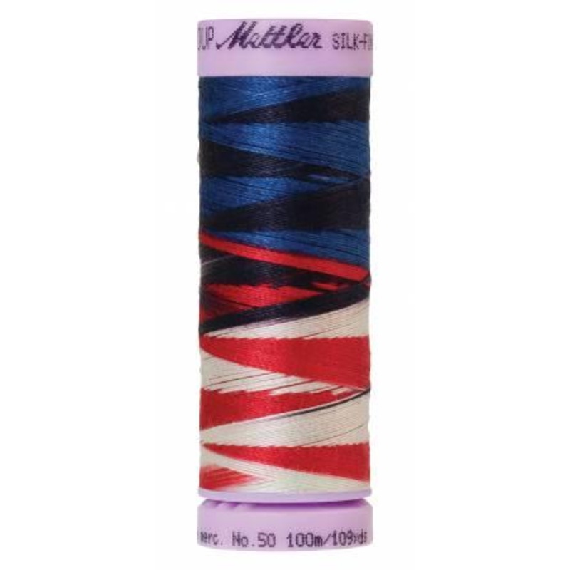 Silk-Finish Patriotic 50wt 100M Variegated Cotton Thread