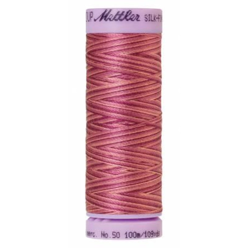 Silk-Finish Pink Flox 50wt 100M Variegated Cotton Thread