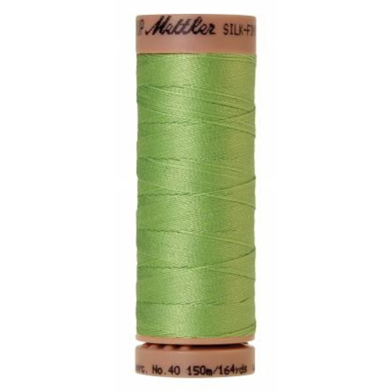 Silk-Finish Jade Lime 40wt 150M Solid Cotton Thread