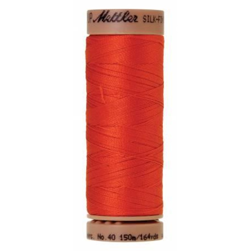 Silk-Finish Paprika 40wt 150M Solid Cotton Thread