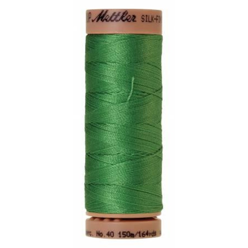 Silk-Finish Vibrant Green 40wt 150M Solid Cotton Thread