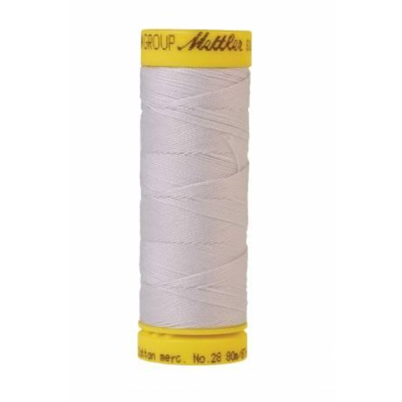 Silk-Finish White 28wt 87YD Solid Cotton Thread