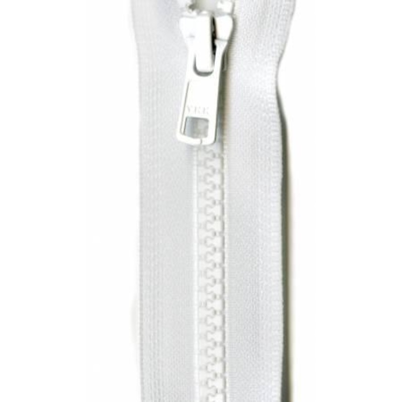 Vislon Closed Bottom Zipper 7in White VCL07-501