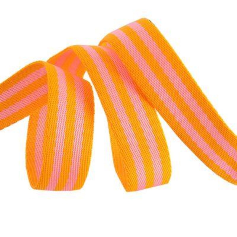 1″ Tula Pink Webbing-Pink/Orange RRTKS9102